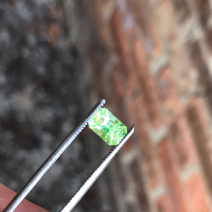 Barion Style Emerald Cut Hyalite Opal Gemstone  .91 Carats