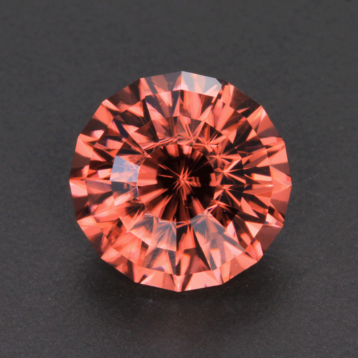 Peach Brillant Cut with  Step Crown Imperial Zircon Gemstone 13.95 Carats