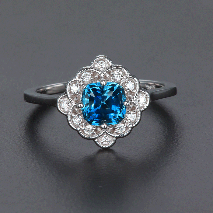 blue diamond engagement rings