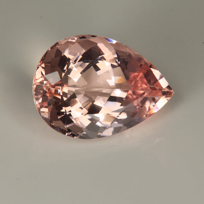 Pear Shape Morganite Gemstone 