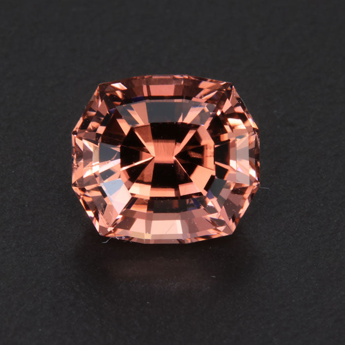 Peach Step Antique Cushion Tourmaline Gemstone 3.64 Carats