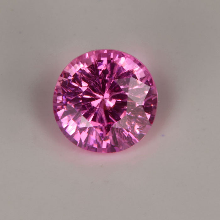 5 MM Pink Sapphire Round. Diamond Cut. Hot Pink Gem. online Intense Pink Color. Sparkling Tiny Gem.