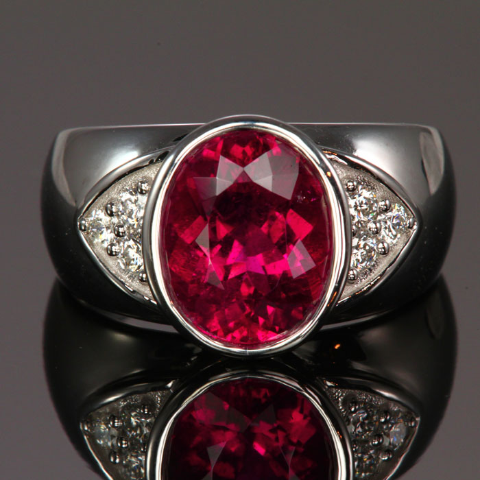 Gold Tourmaline & Diamond Five Stone Ring - Rings from Cavendish Jewellers  Ltd UK