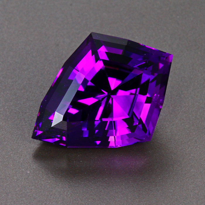 Blue/Purple Pleogroic Colors Amethyst Kite Gemstone 63.42 Carats