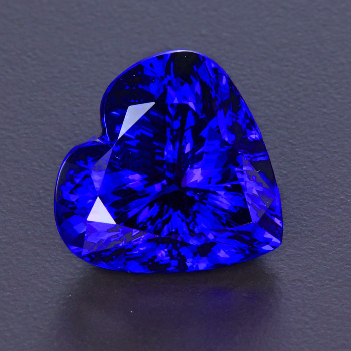 Violet Blue Heart Shaped Tanzanite Gemstone 