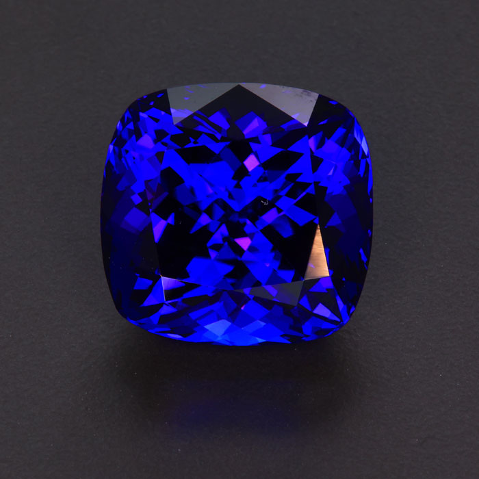 Violet Blue Square Cushion Tanzanite