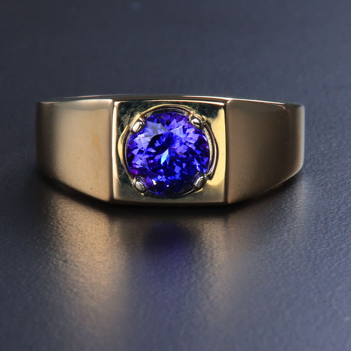 14k Yellow Gold Tanzanite Ring 1.75 Carats