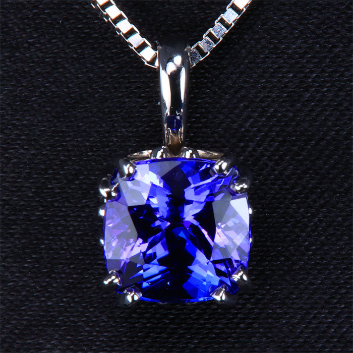 Square CushionTanzanite Pendant