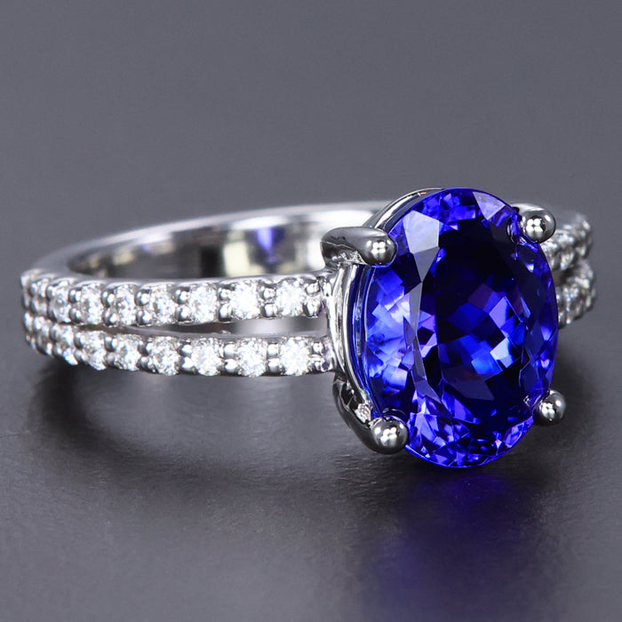 Tanzanite and Diamond Ring