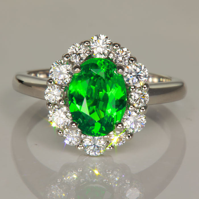 greenish yellow mali garnet diamond ring 1 36ct $ 1990 . 00 $ 2630 . 00