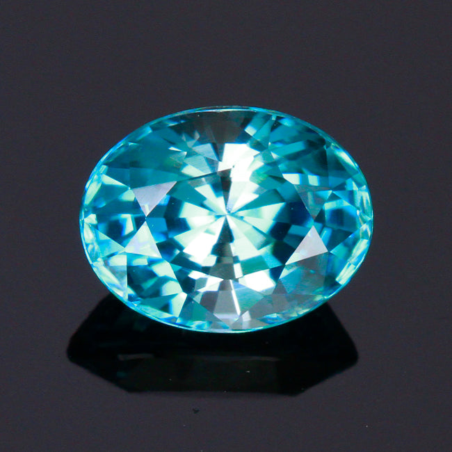 Blue Zircon Oval 2.24 Carats