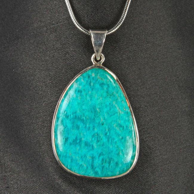 sterling silver amazonite from Peru pendant