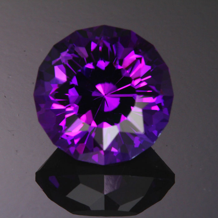 Purple Round Brilliant Cut Amethyst Gemstone 12.93 Carats