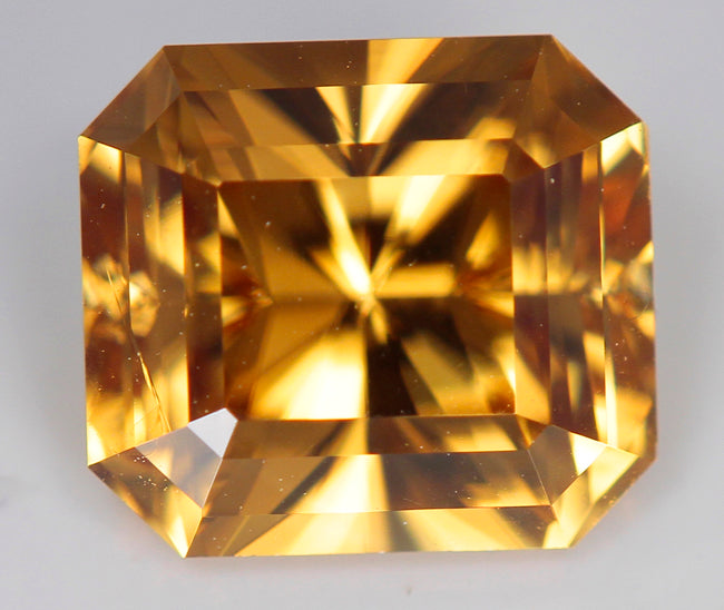 Zircon 3.15 Carat Barion Style Emerald Cut