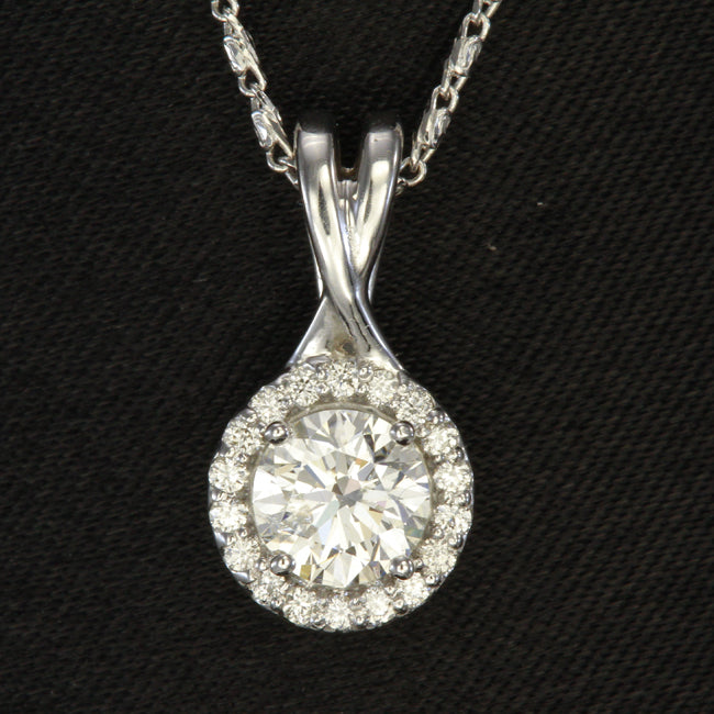 Diamond Pendant .72 Carats Total Weight