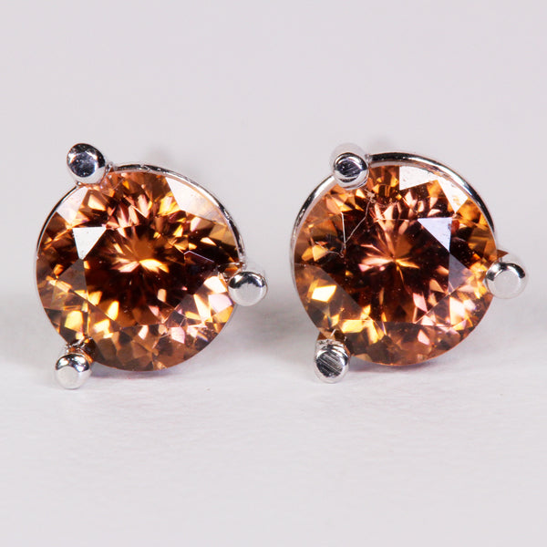 Imperial Zircon Earrings 1.22 Carat