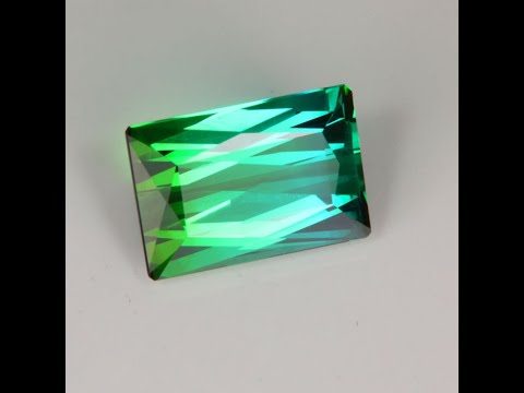 Emerald Cut Bi-Color Tourmaline Gemstone 4.06cts