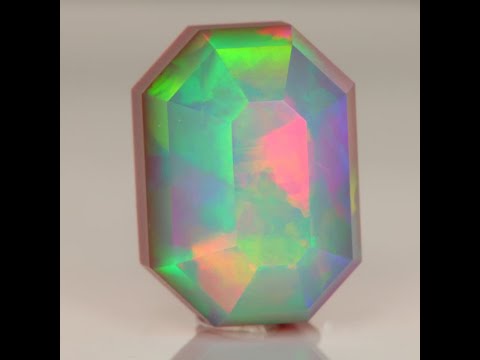 Faceted Step Cut Opal Gemstone 3.56cts