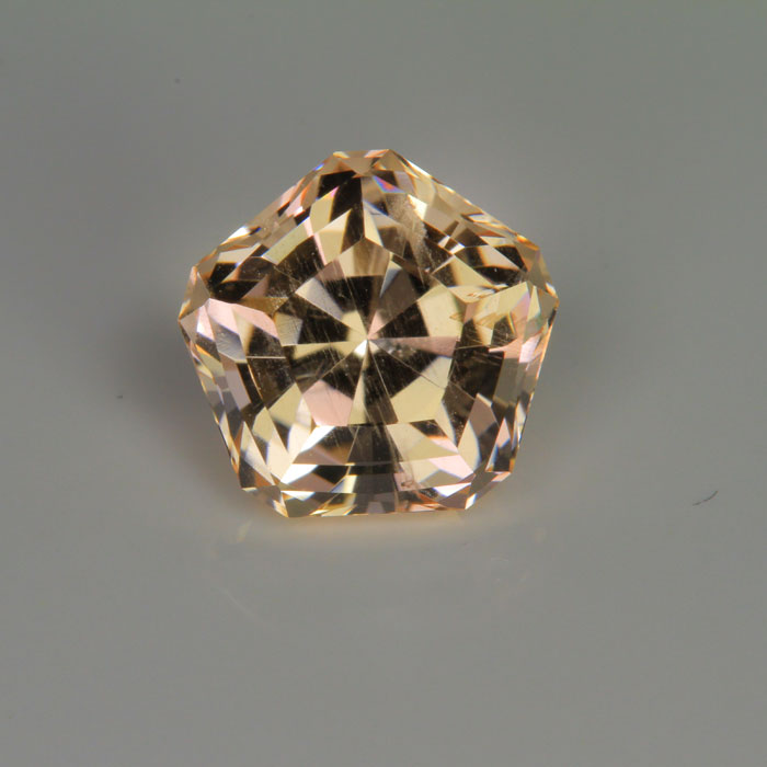 Peach Stepped Pentagonal Morganite Gemstone 3.32 Carats