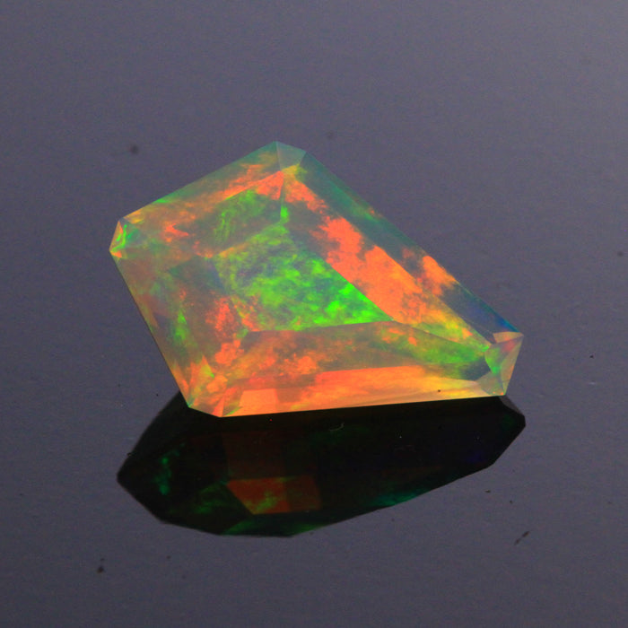 Faceted Kite Shaped Welo Opal Gemstone 4.52 Carats