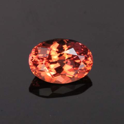 Pink Peach Oval Tanzanite Gemstone 1.06 Carats