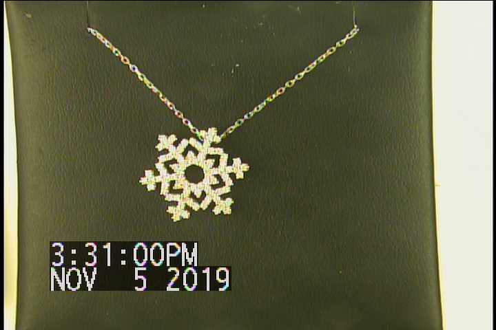 white gold snowflake pendant