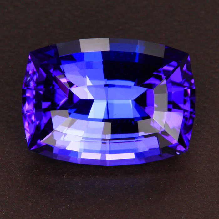 Violet Blue Stepped Antique Cushion Tanzanite Gemstone 8.36 Carats